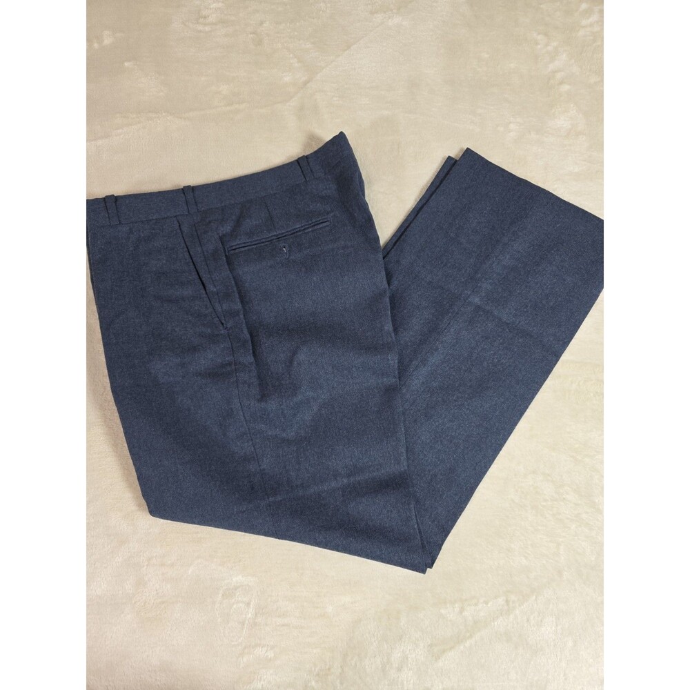 VTG 70s Jaymar 100% Wool Flat Front Straight Leg Navy Office Corporate Work Pant